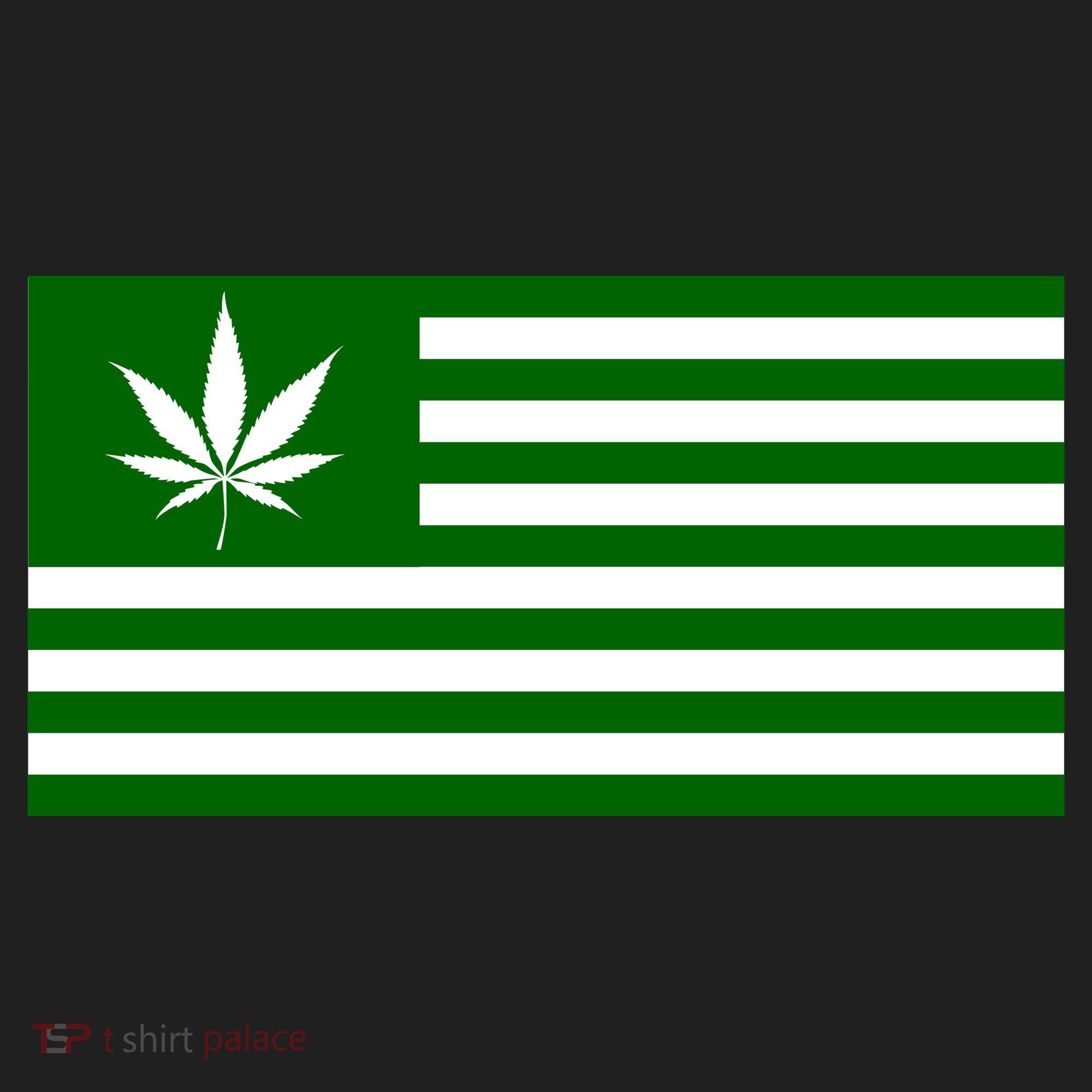 Weed Green America Flag Hat