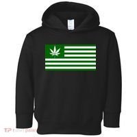 Weed Green America Flag Toddler Hoodie thumb 0