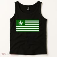 Weed Green America Flag Tank Top thumb 2