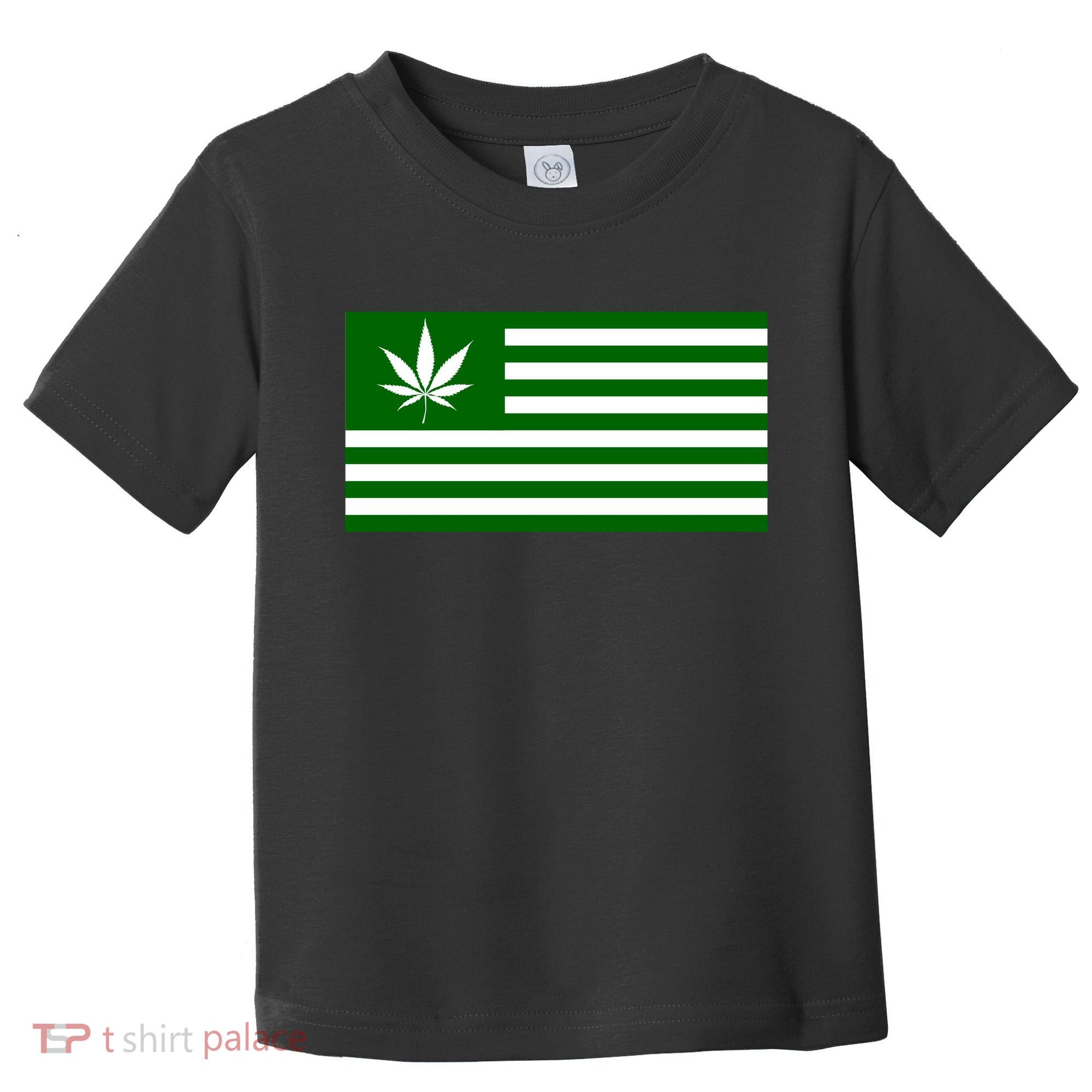 Weed Green America Flag Toddler T-Shirt
