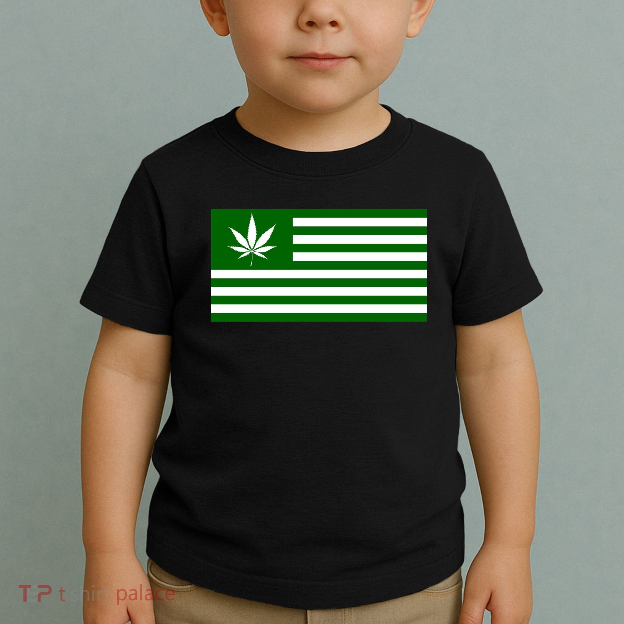 Weed Green America Flag Toddler T-Shirt