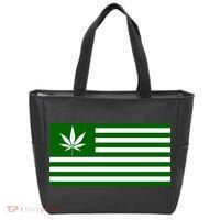 Weed Green America Flag Tote Bag thumb 0
