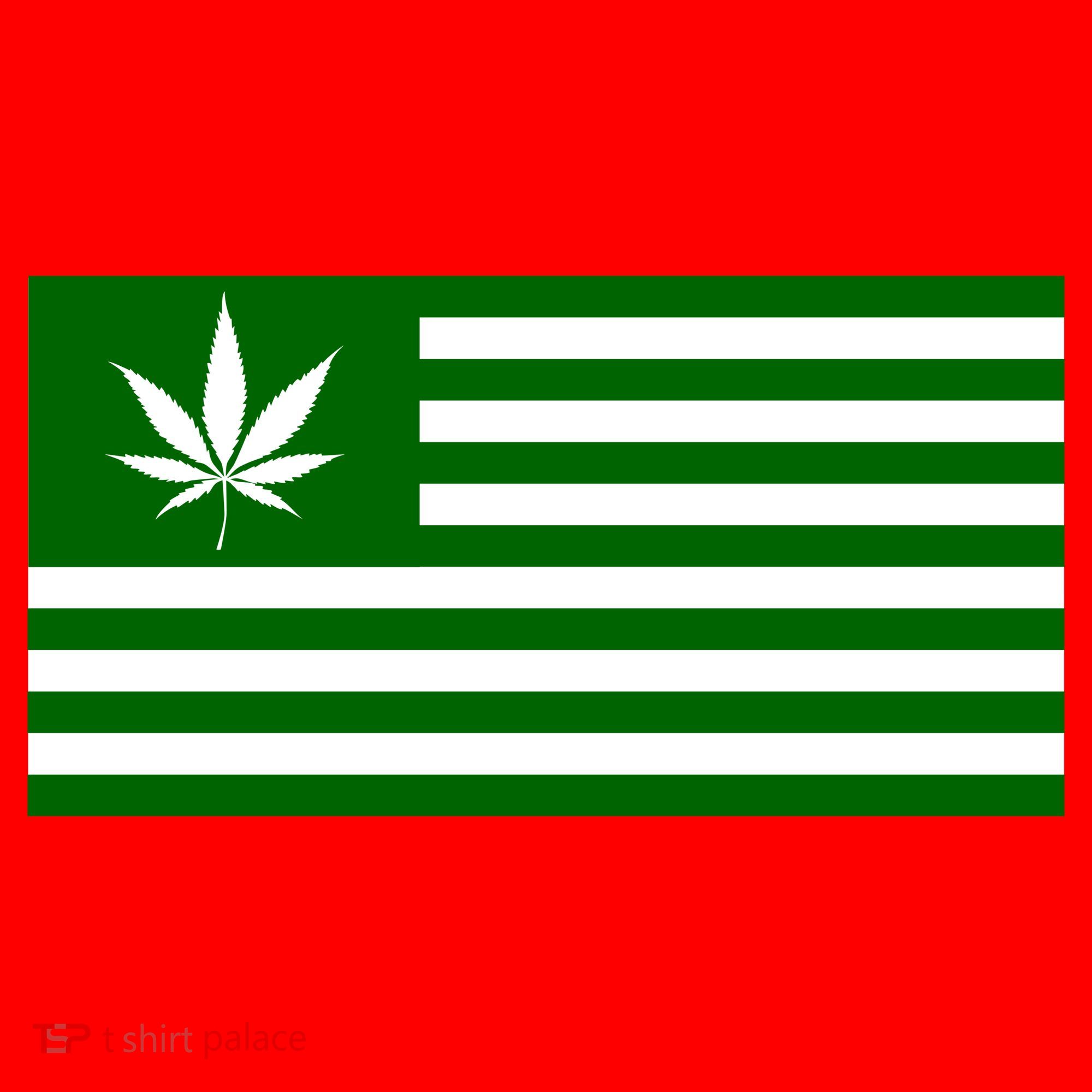 Weed Green America Flag Santa Hat