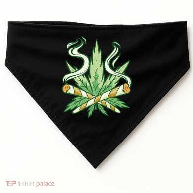 Weed Joint Cross USA-Made Doggie Bandana