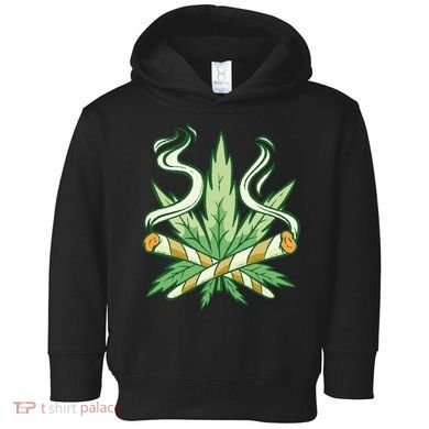 Weed Joint Cross Toddler Hoodie