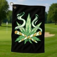 Weed Joint Cross Golf Towel thumb 1