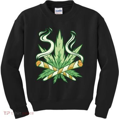 Weed Joint Cross Kids Sweatshirt