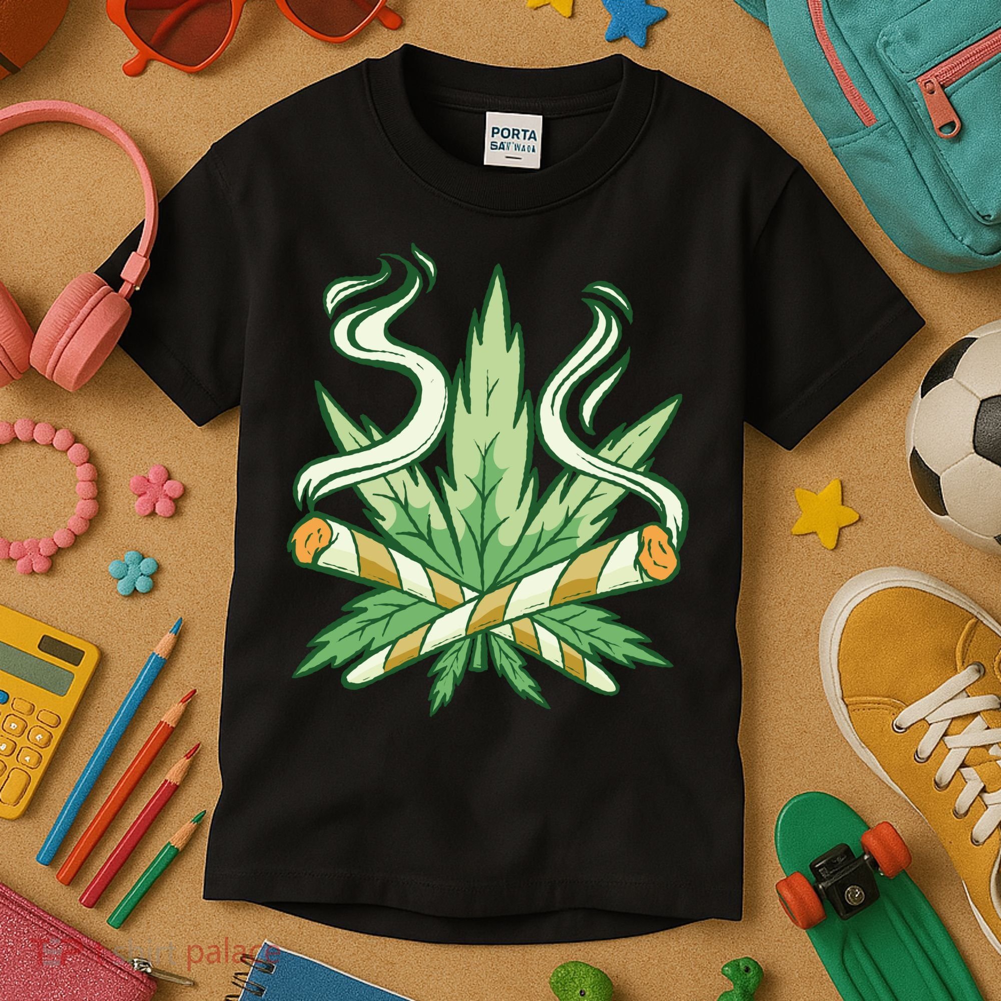 Weed Joint Cross Kids T-Shirt