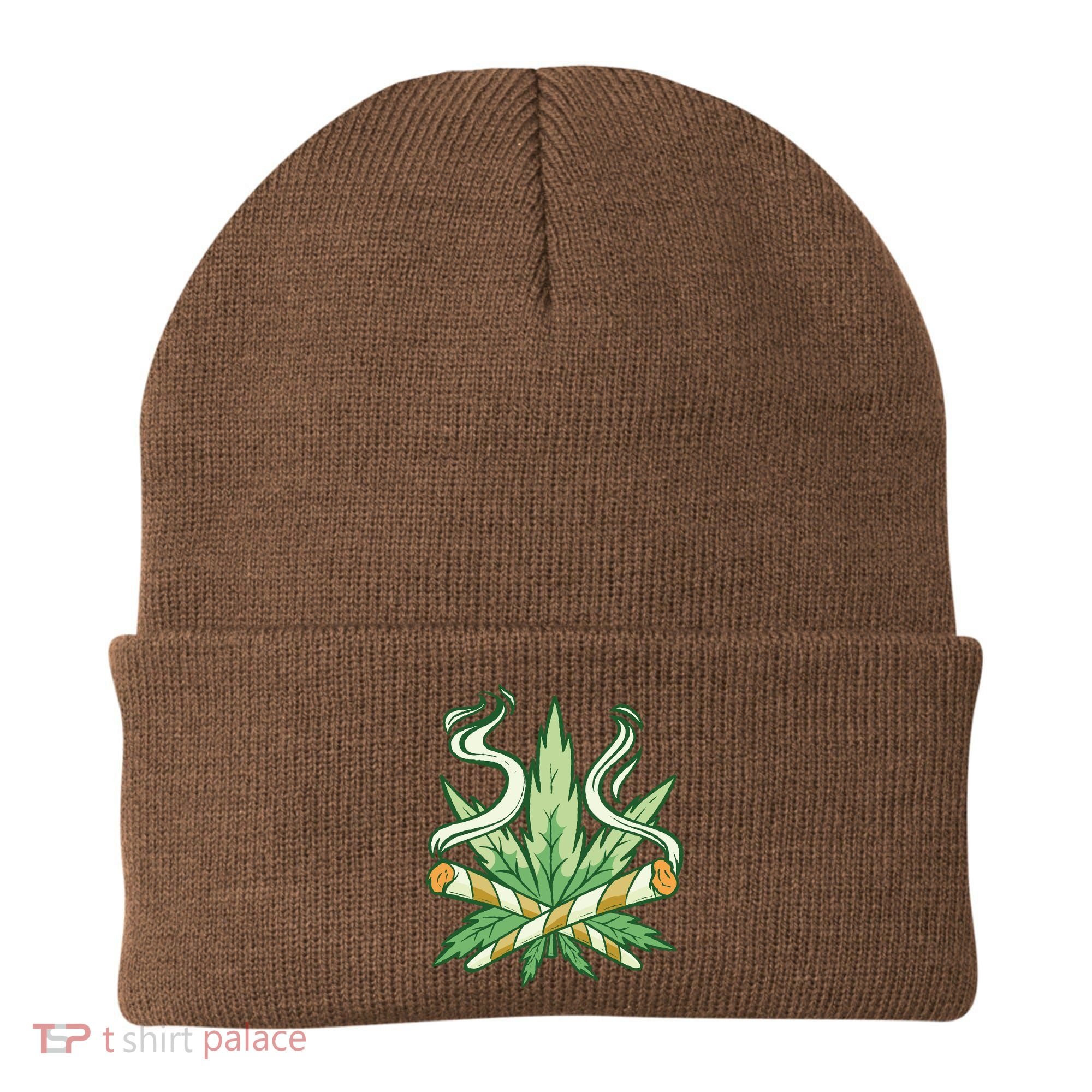 Weed Joint Cross Beanie