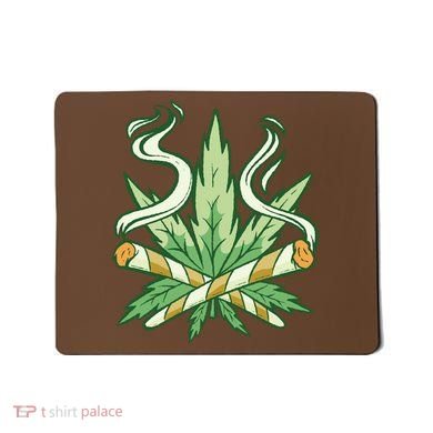 Weed Joint Cross Mousepad