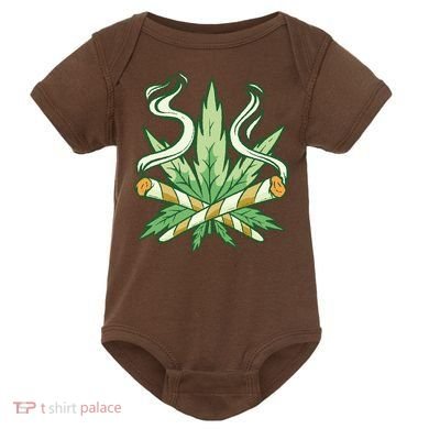 Weed Joint Cross Baby Bodysuit