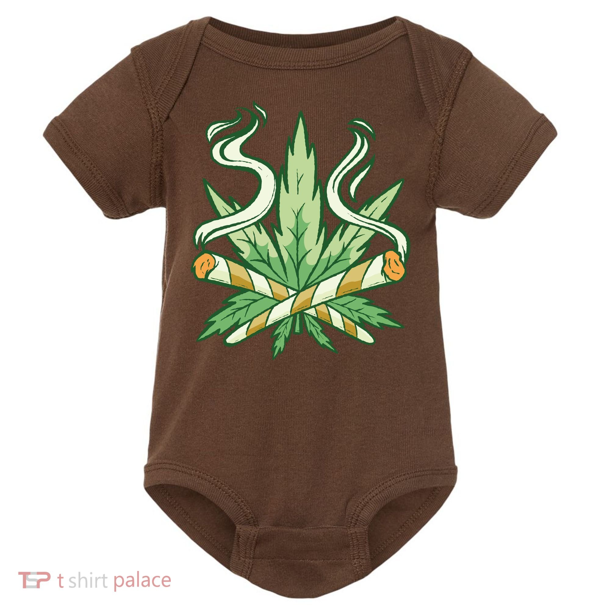 Weed Joint Cross Baby Bodysuit