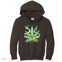 Weed Joint Cross Kids Hoodie thumb 0