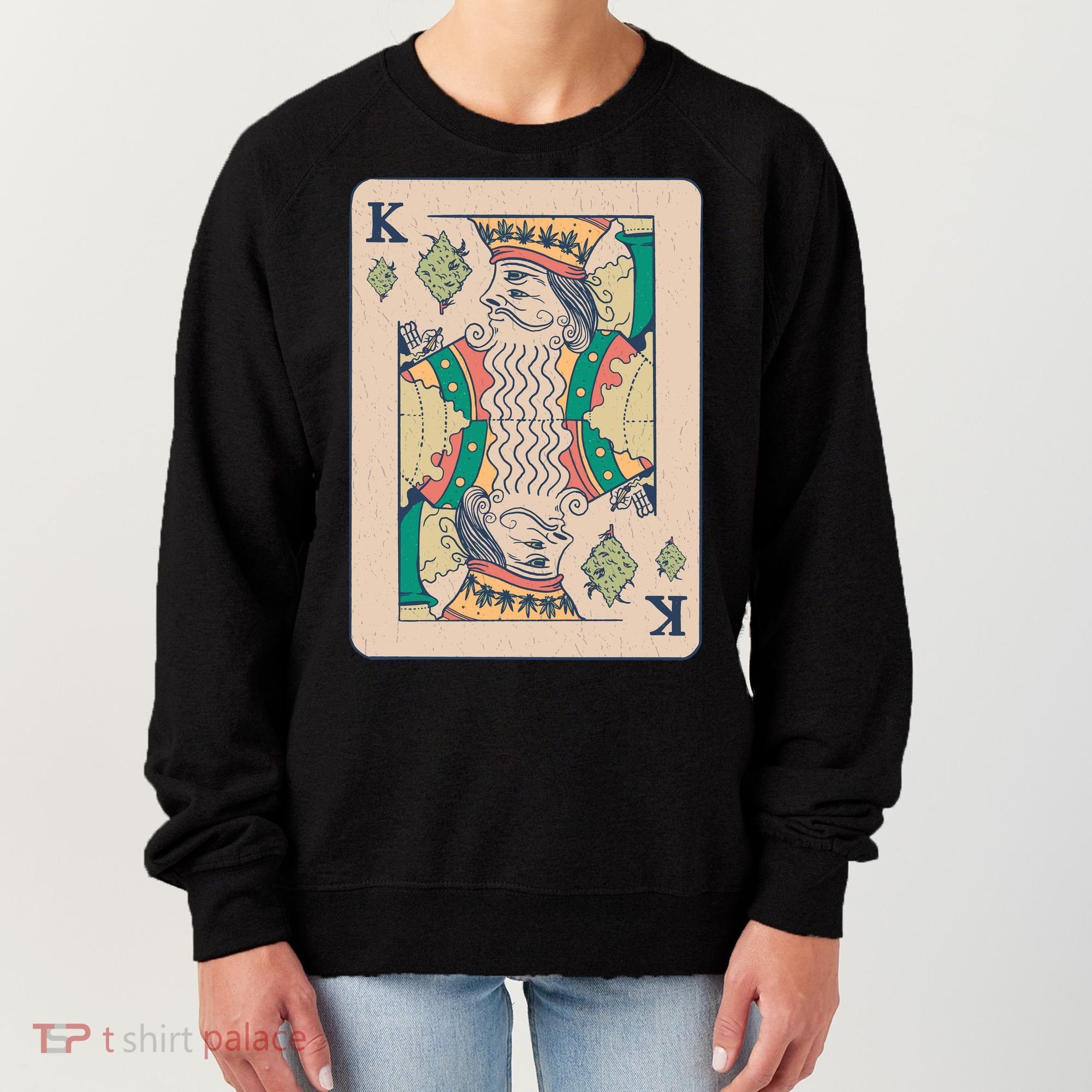 Weed King Poker Card Women's Sweatshirt