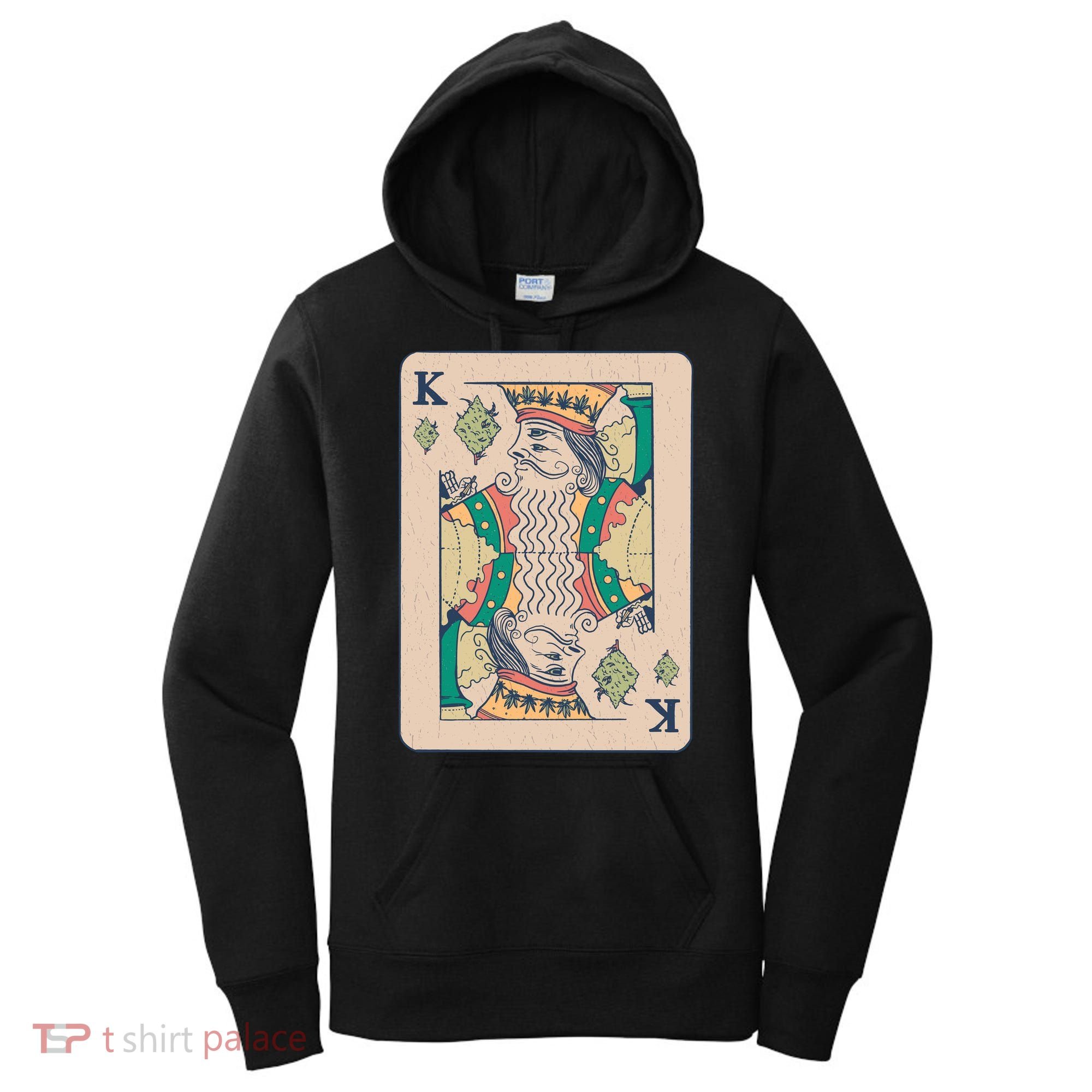 Weed King Poker Card Women's Hoodie