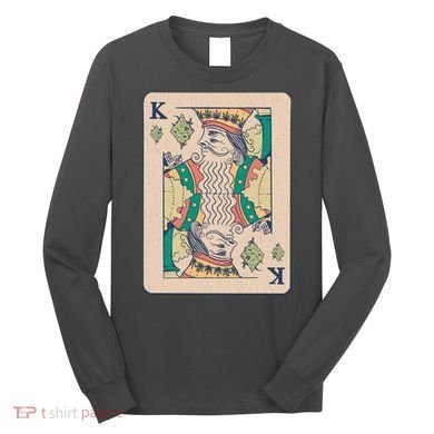 Weed King Poker Card Long Sleeve Shirt