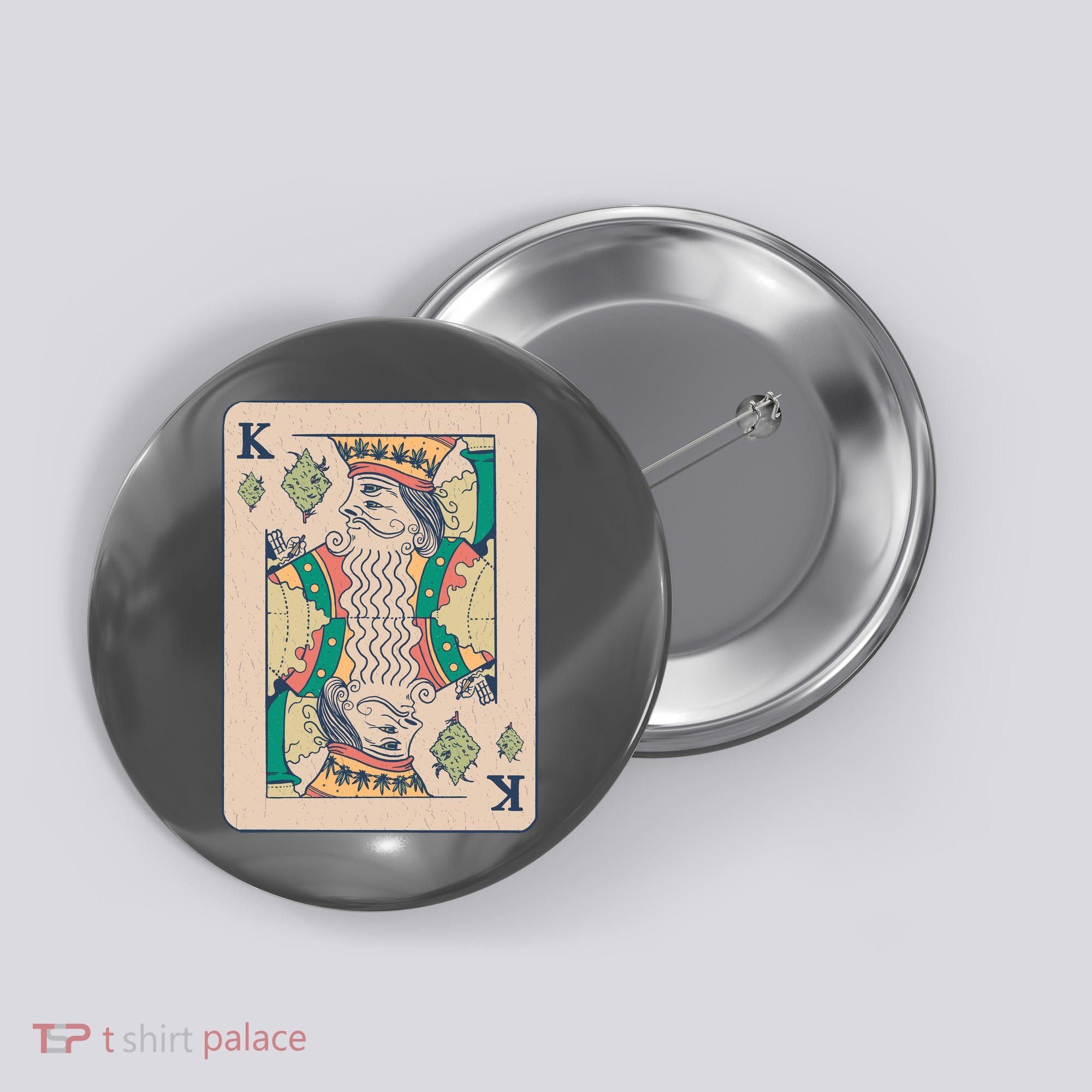 Weed King Poker Card Button