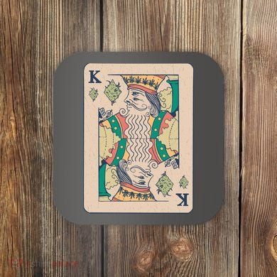 Weed King Poker Card Coaster
