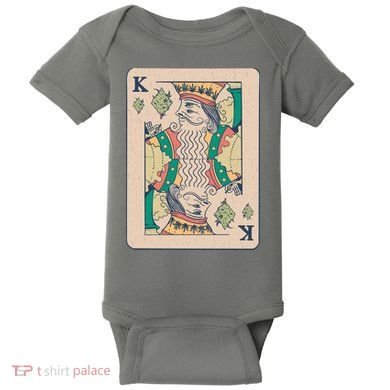 Weed King Poker Card Baby Bodysuit