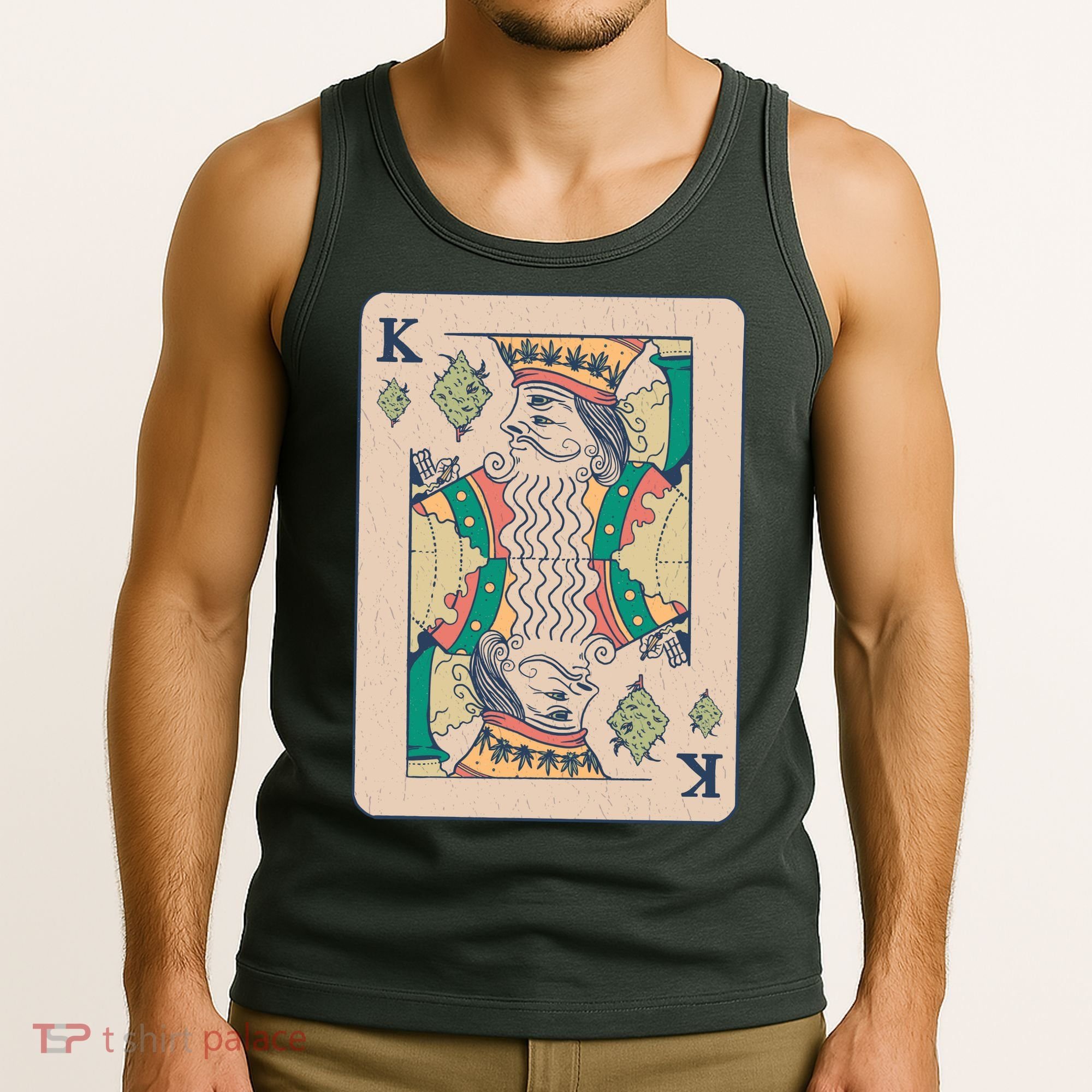 Weed King Poker Card Tank Top
