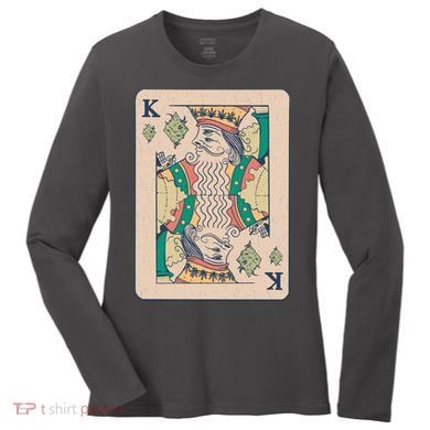Weed King Poker Card Women's Long Sleeve Shirt