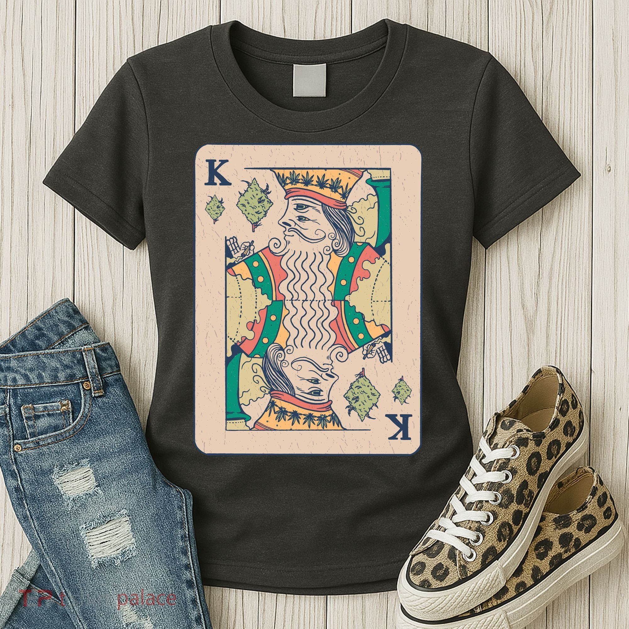 Weed King Poker Card Women's T-Shirt