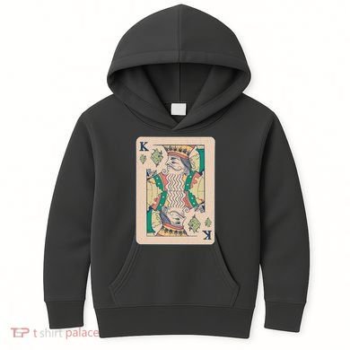 Weed King Poker Card Kids Hoodie