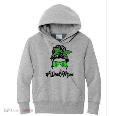 Weed Mom Medical Marijuana Funny Kids Hoodie