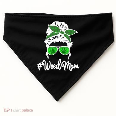 Weed Mom Medical Marijuana Funny USA-Made Doggie Bandana