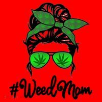 Weed Mom Medical Marijuana Funny Santa Hat thumb 1
