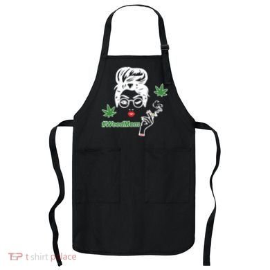 Weed Mom Mother Smoking Pot Apron