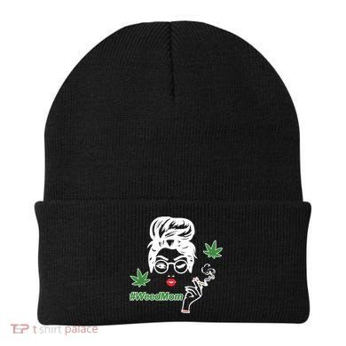 Weed Mom Mother Smoking Pot Beanie