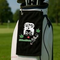 Weed Mom Mother Smoking Pot Golf Towel thumb 2