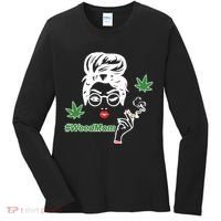 Weed Mom Mother Smoking Pot Women's Long Sleeve Shirt thumb 0