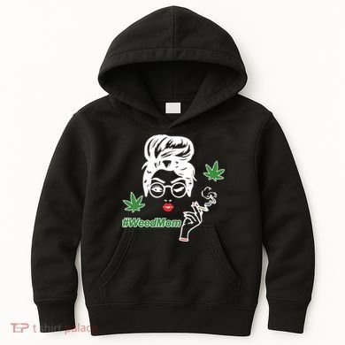Weed Mom Mother Smoking Pot Kids Hoodie