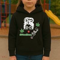 Weed Mom Mother Smoking Pot Kids Hoodie thumb 3