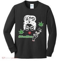 Weed Mom Mother Smoking Pot Kids Long Sleeve Shirt thumb 0