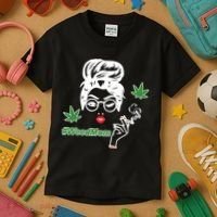 Weed Mom Mother Smoking Pot Kids T-Shirt thumb 3