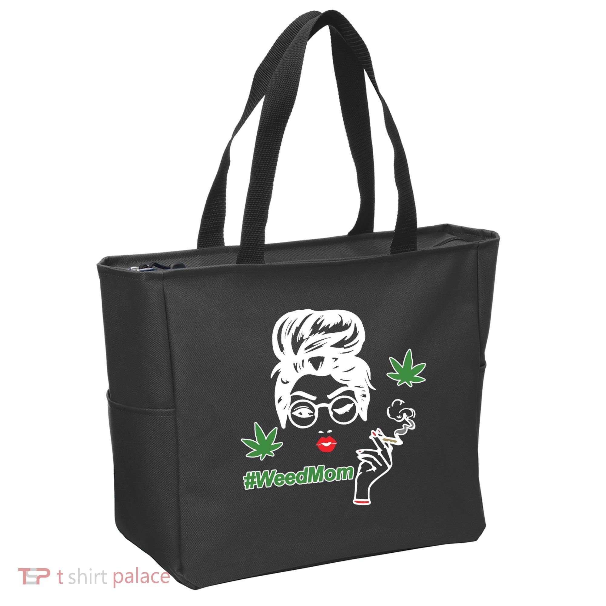 Weed Mom Mother Smoking Pot Tote Bag