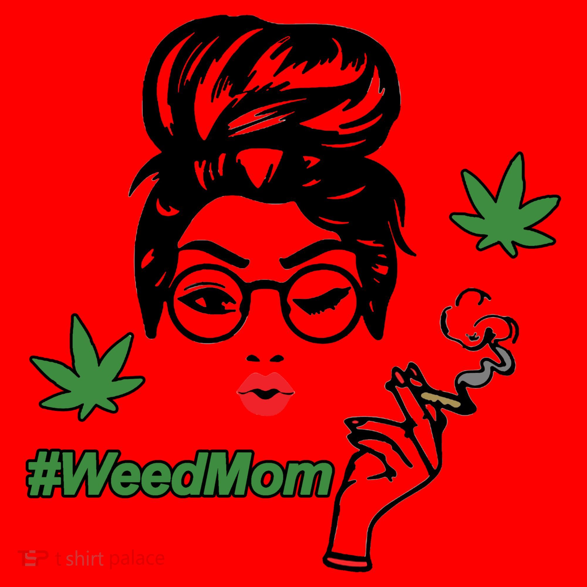 Weed Mom Mother Smoking Pot Santa Hat