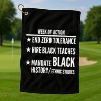 Week Of Action Black Live Matter Golf Towel thumb 1