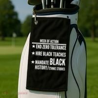 Week Of Action Black Live Matter Golf Towel thumb 2