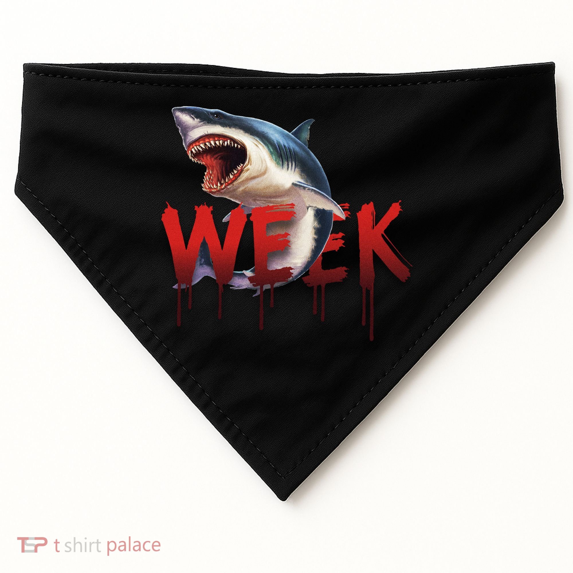 Week Of The Shark Logo USA-Made Doggie Bandana