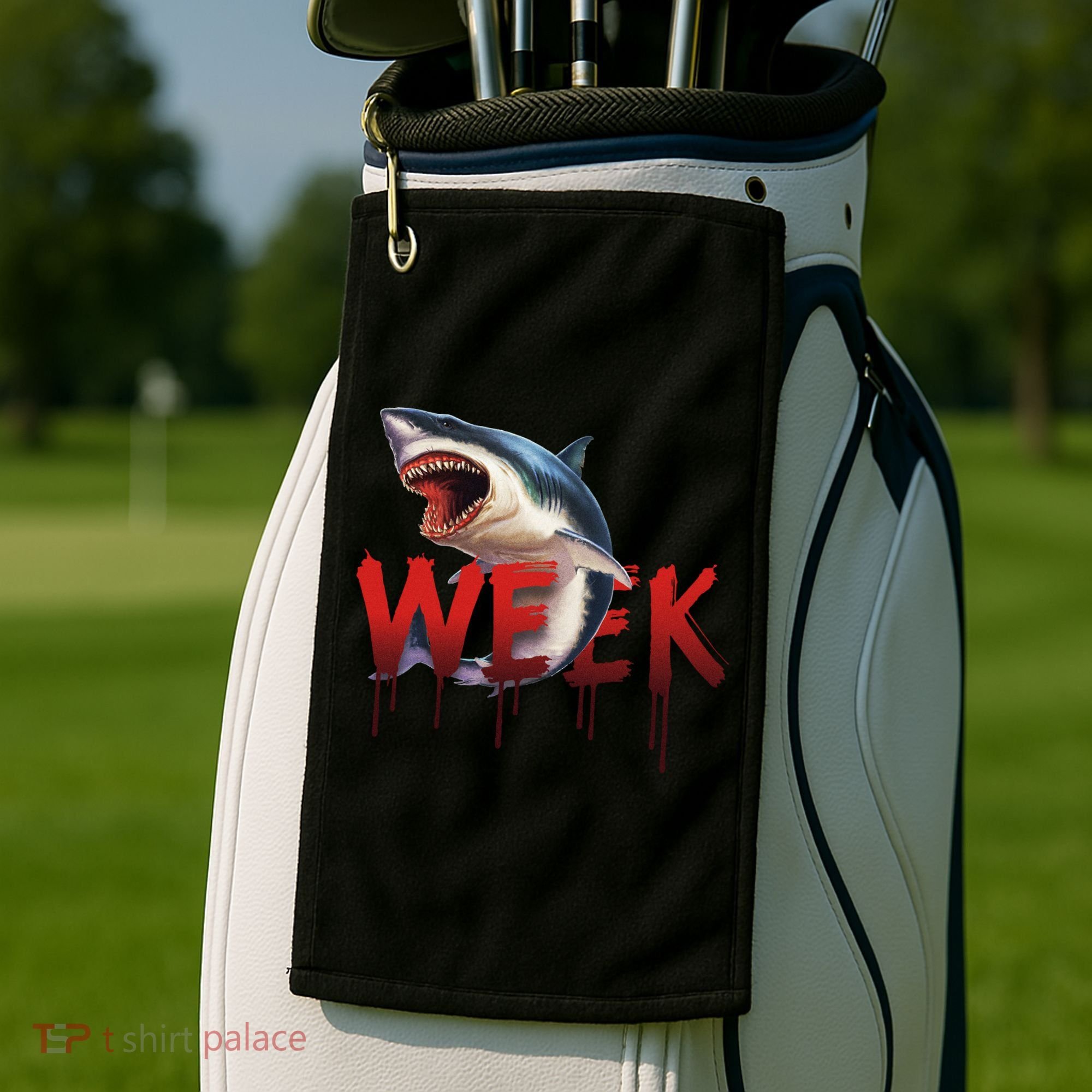 Week Of The Shark Logo Golf Towel
