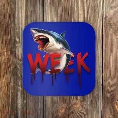 Week Of The Shark Logo Coaster