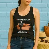 Weekend At Bernie's Meme Women's Tank Top thumb 2