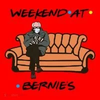 Weekend At Bernie's Meme Santa Hat thumb 1