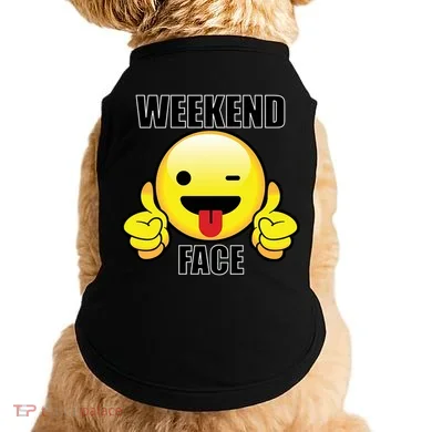Weekend Face Emoji Doggie Tank