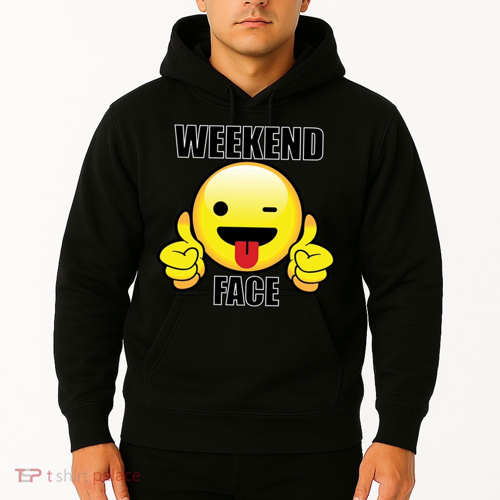 Weekend Face Emoji Hoodie
