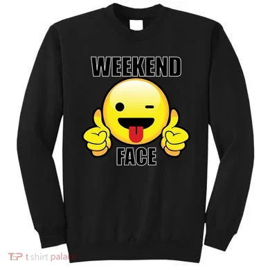 Weekend Face Emoji Sweatshirt
